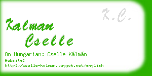 kalman cselle business card